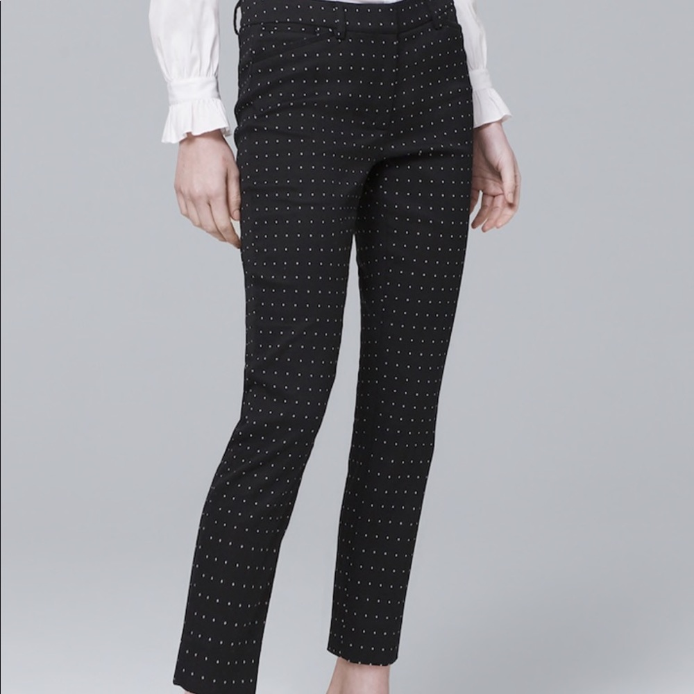 WHBM Swiss Dot Slim Ankle Pants